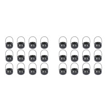 24PCS Halloween Witch Pot Plastic Witch Cauldron Black Candy Holder Halloween Decoration Party Favor Decoration