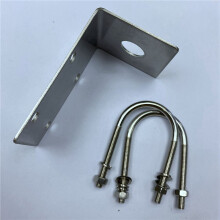 4X Stainless Steel Antenna Mount Bracket with U Style Bolts for Ham UHF VHF CB Cellular Trucker Antenna Use Accepted