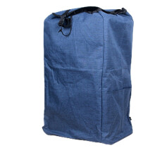 80L Waterproof Oxford Shopping Trolley Bag with Side Pockets and Foldable Large Capacity Design