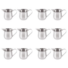 12Pack 3Oz Stainless Steel Bell Creamer Espresso Shot Frothing Pitcher Cup Latte Art Espresso Measure Cup