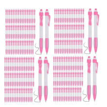 200 Pcs Ribbon Pens Bulk, Black Ink Retractable Ballpoint Pens for Office Supply Women Girls Gift