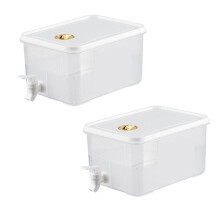 2X 5L Cold Water Kettle with Faucet Refrigerator Cool Water Bucket Lemonade Bottle Beverage Water Dispenser Drinkware