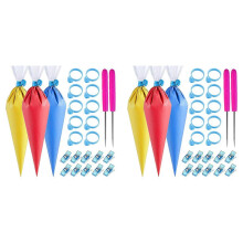 244Pcs Tipless Piping Bags - 200Pcs Disposable Piping Pastry Bag for Icing/Cookies Decorating -Cake Decorating Tools