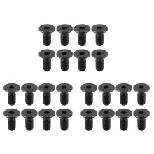 24Pcs MTB Bike Lock Shoe Cleat Mounting Screw for SPD Self-Locking Pedal Lock Steel Black