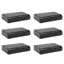 6X 8 Portas 6+2 POE Injetor Power sobre RJ45 Ethernet Sem FamíLia de Adaptadores de Energia Sistema de Rede 10/100M para Câmeras