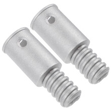 2pcs Metal Broom Handle Adapter with Secure Threaded Connection, Durable Extension Tip for Mop