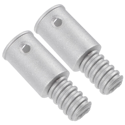 2pcs Metal Broom Handle Adapter with Secure Threaded Connection, Durable Extension Tip for Mop
