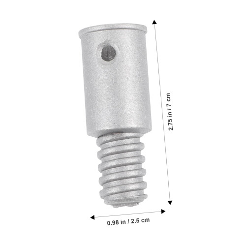 2pcs Metal Broom Handle Adapter with Secure Threaded Connection, Durable Extension Tip for Mop 2