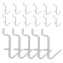 20pcs Heavy Duty Metal Pegboard Hooks for Garage Tool Storage and Home Organization