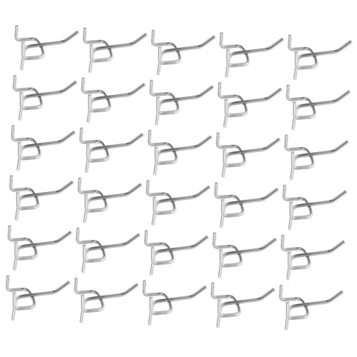 50pcs Heavy Duty Iron Pegboard Hooks for Garage Storage and Workshop Tool Organization