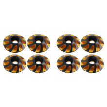 8Pcs Metal Tail Wing M3 Flat Screws Washers 15Mm for 1/8 Scale Off Road Buggy Truck RC Drift Cars,Yellow