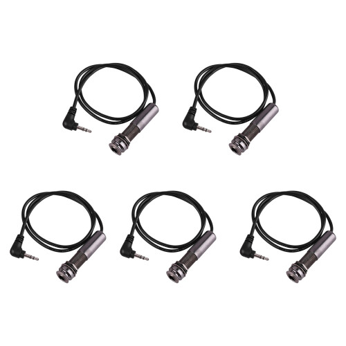 5X Guitar Pickup Cable Piezo Cable End Pin Jack Guitar Adapter Stereo Instrument Cable