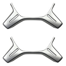 2X Car Silver ABS Steering Wheel Frame Trim Cover Sticker for C E GLK CLS M Class W204 W212