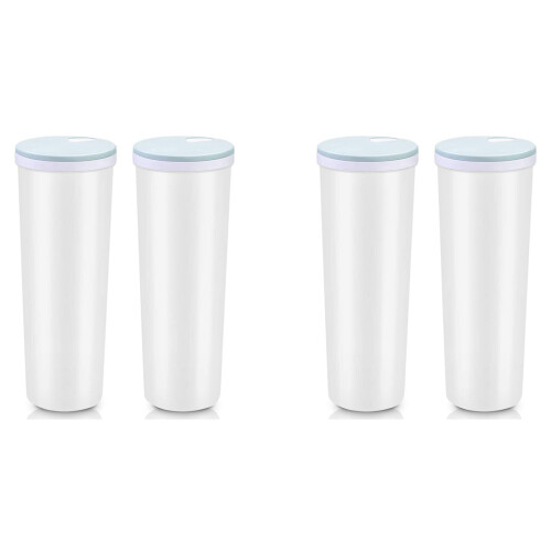 4 Pcs 2L Tall Clear Spaghetti Pasta Storage Container with Adjustable Lid,Multi-Purpose Plastic Kitchen Food Storage Jar