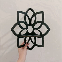 4X Lotus-Eckregale, Wand-Eckregale mit Holzblumen, Schwebende Regale, Kristall-Ausstellungsregal, Boho-Wand-Eckregale