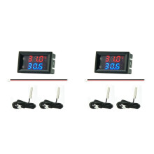 2X Direct Current 4-28V Digital Thermometer Double Display Detectors Snowmobile Candle Temperature B