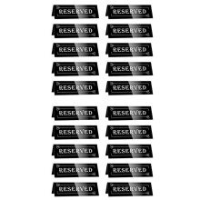 20PCS Reserved Table Signs, Acrylic Guest Reservation Table Tents Sign, Waterproof Background Double-Sided Signs