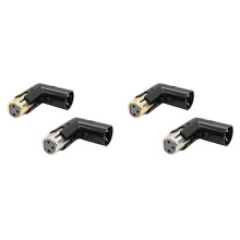 4 Stuks Audio Adapter Plug 3Pin XLR Hoek Adapter Verstelbare -Vrouw Rechte Hoek XLR Adapter (XLR 90 Graden Adapter)