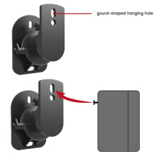6PCS Suporte de Parede para Montagem em Alto-Falante Suporte Surround Suporte GiratóRio AjustáVel e RotaçãO de ÂNgulo de InclinaçãO