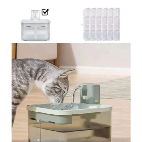 24PCS Pet Wireless Automatic Circulation  Drinking Fountain Filter Suitable for Cat Drinking Fountain 1