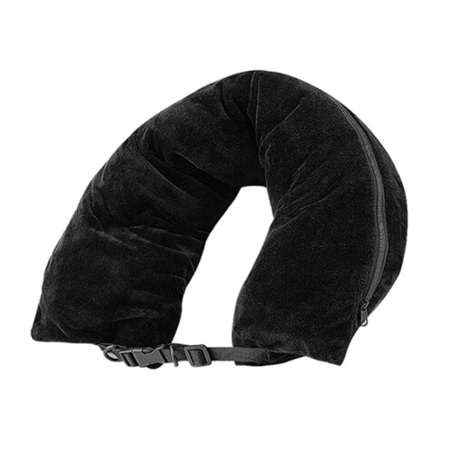 2X Neck Pillow Stuffable with Clothes,Stuffable Neck Pillow for Traveling,Fillable Neck Pillow Extra Storage Black 1