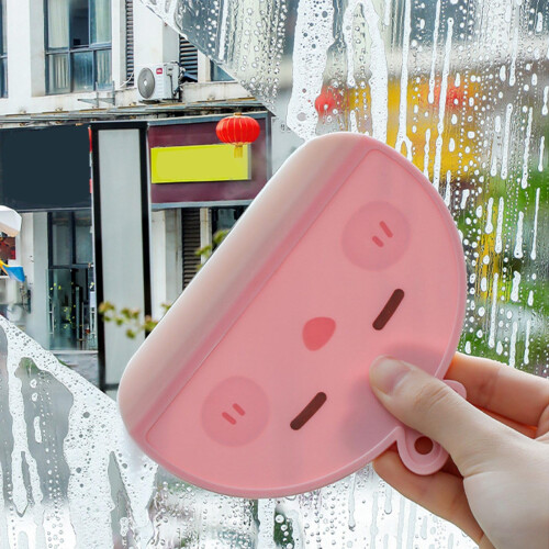 Shower Squeegee with Cartoon Handle, Compact Square Design, Pink Bathroom Accessory for Home 2