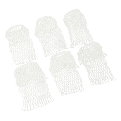6 White Billiard Net Bags Cotton Durable 2