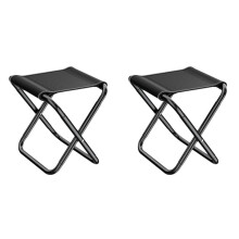 2X Tabouret Pliant Extérieur Tabouret Portable  Camping Pêche Tabouret Pliant Métro File D'Attente Artefact Grand