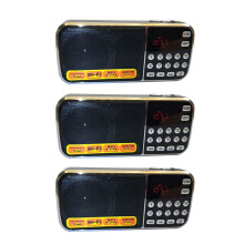 3X L-088AM Dual Band Rechargeable Portable  Pocket Digital Auto Scan AM FM Radio Receiver with MP3