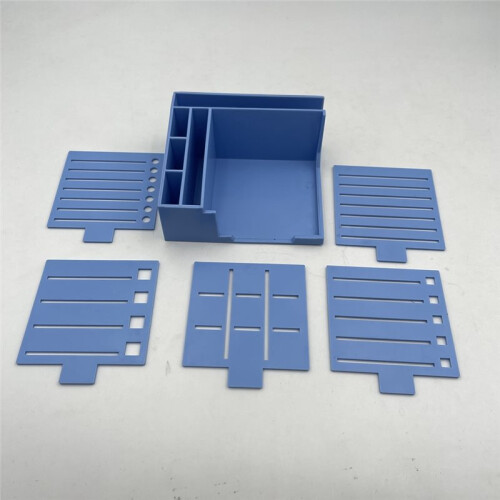 Porta Note Adesive, Dispenser per Stencil di Note Adesive 3x3/4x4 con Modello, Organizer per Blocco Note con Note Adesive 1