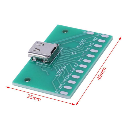 3X DIY 24Pin USB-C USB 3.1 Type C Female Socket Connector Smt Type with Pc Board 2
