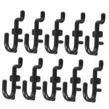 10pcs Plastic Pegboard Hooks for Tools Secure Fit Garage Organizer and Home Storage