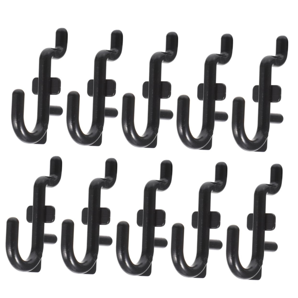 10Pcs Plastic Pegboard Hooks For Tools Secure Fit Garage Organizer And Home Storage 9174973227120
