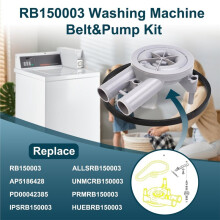 Upgraded RB150003 Washer Drain Pump Belt Kit Compatible with Alliance Speed Queen RB150003 Belt & Pump Model M/N 8/Post