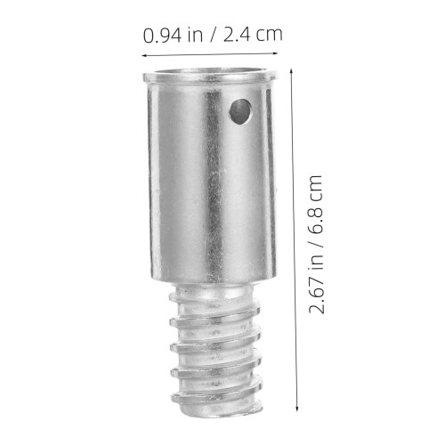 Threaded Broom Handle Tip Metal Adapter, Quick Pole  for Mops and Cleaning Tools, 2pcs 1