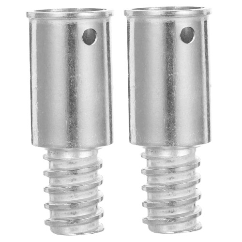 Threaded Broom Handle Tip Metal Adapter, Quick Pole  for Mops and Cleaning Tools, 2pcs