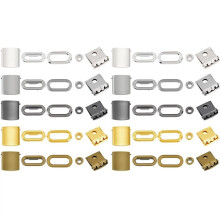 40 Pcs 5 Colors Stainless Steel Cap Buckle Adjustment Hat Cap Clip Buckle Closures for Hats Backpack Bag Straps Repair