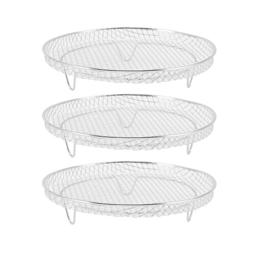 3-Piece Stackable Air Fryer Dehydrator Racks, Stainless
