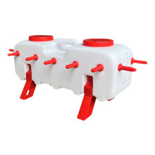 Lambs Piglet Lactation Bucket 14Nipple Tube 10 L Capacity For Swine Nursing Multipurpose 18.1x9.4x5.9 In
