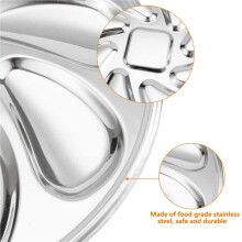 12PCS Oyster Plate Stainless Steel Oyster Plates Shell Shaped Durable Oyster Container with 8 Slots for Oyster Sauce
