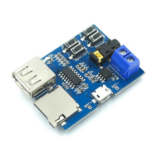 MP3 Decoders Board For Audio Systems With Memory Card Playback And Micro SD Card Support, Compact Size, 1 Piece
