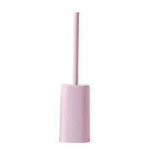 Toilet Brush and Holder Set Gray Pink, Compact Standing Design with Fast Dry Upright Holder