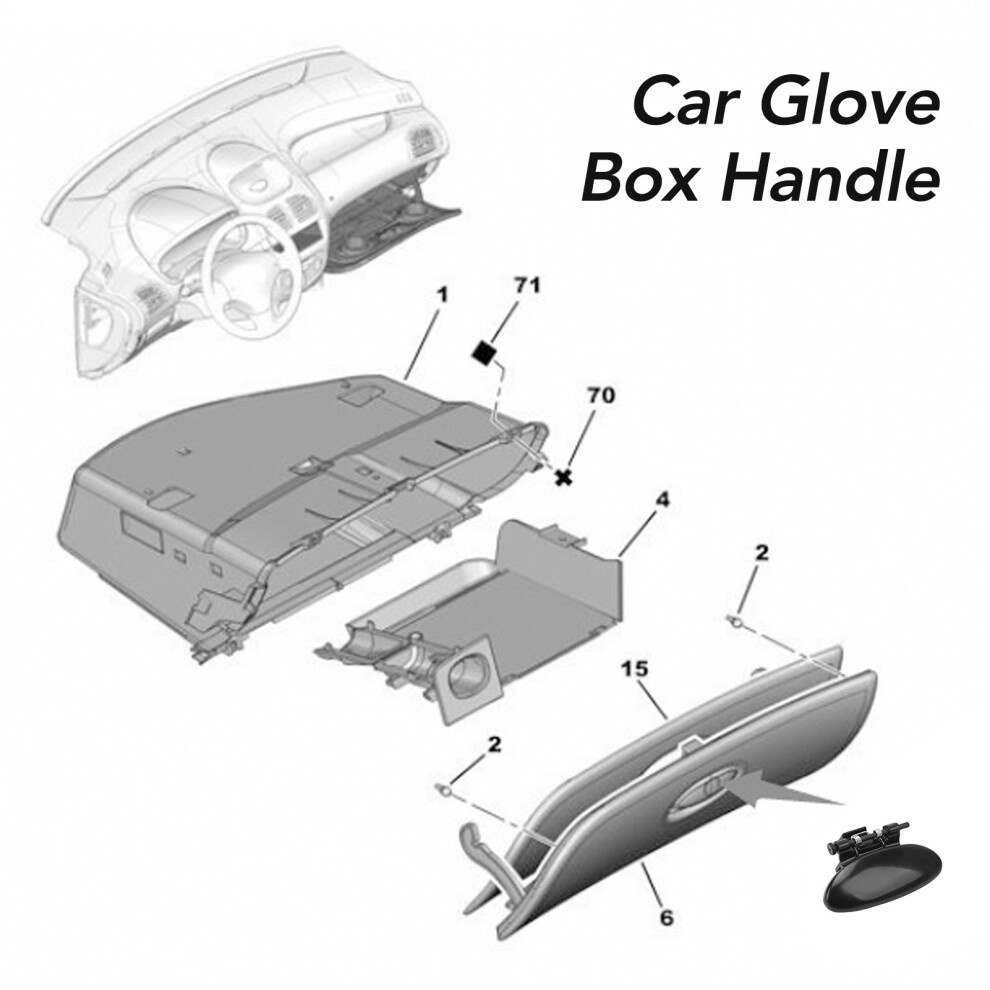 Replacement Glove Box Latch 206Cc 7293282824157
