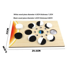 Wooden Planet Puzzles Learning Montessori Toy Kids Change Cognitive World Map Matching Game for 3-6 Years Old A