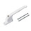 2X Window Handle, for Windows, White, Universal Window Handle, Flat Handle, Key Lock, for Double Glazing 7