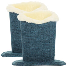 2pcs Plush Eyeglass Holder Stand with Scratch Lining and Stylish Linen for Desk or Travel
