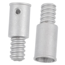 Broom Handle Adapter Set with Durable Metal Threaded Pole Connector for Cleaning Tool Replacement