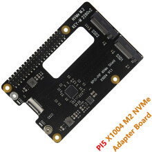 X1004 for Raspberry Pi 5 PCIe to M.2 NVMe Dual SSD Adapter Board HAT Pi5 Double 2280 (Support BOOT From NVME SSD)