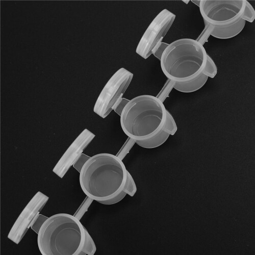 960Pieces Empty Paint Pot, 160 Strips Acrylic  Paint Container Strips Storage with Lids 3Ml 1