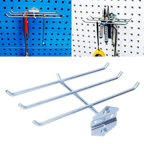 Pegboard Tool Holder Galvanized Steel Rack for Clear Garage Organization and Workshop Wall Storage 1